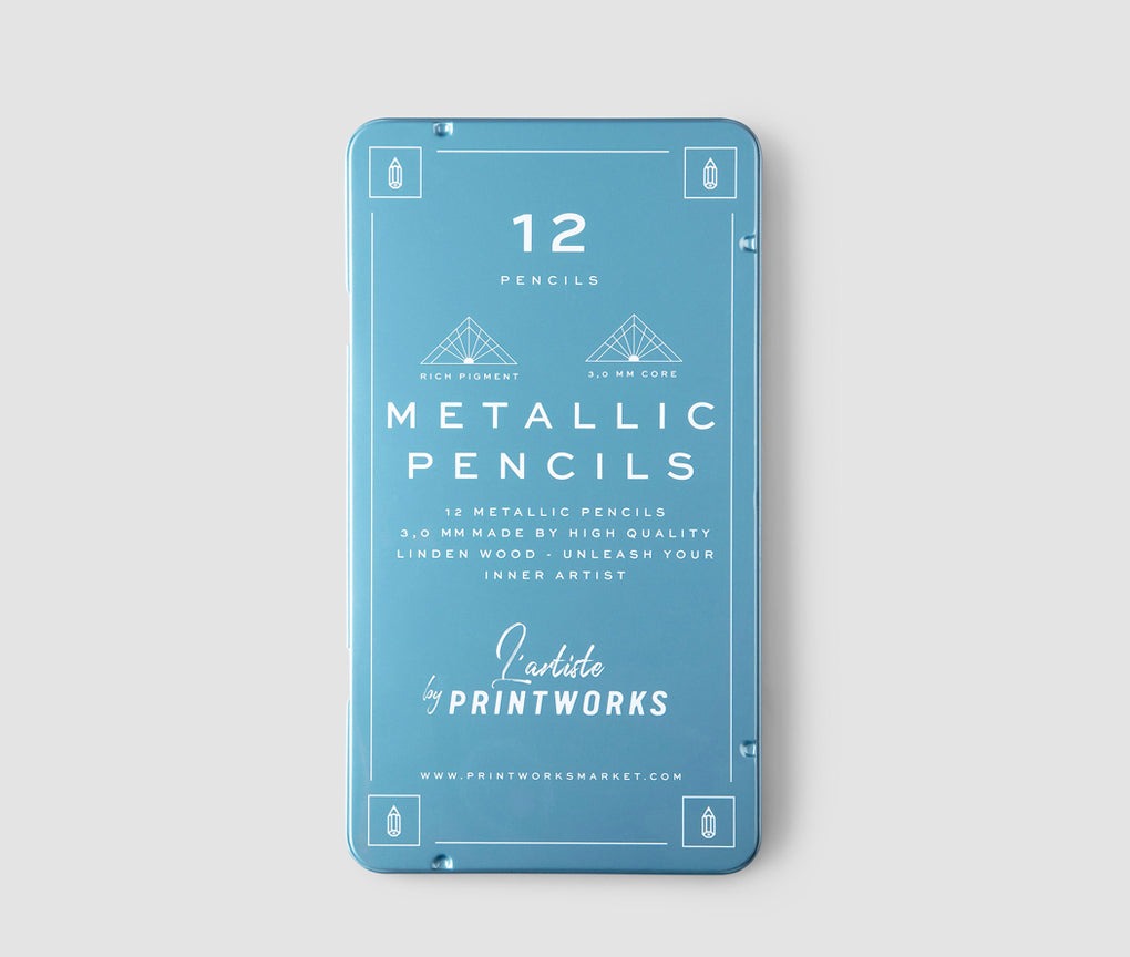 Metallic Color Pencils - Set of 12