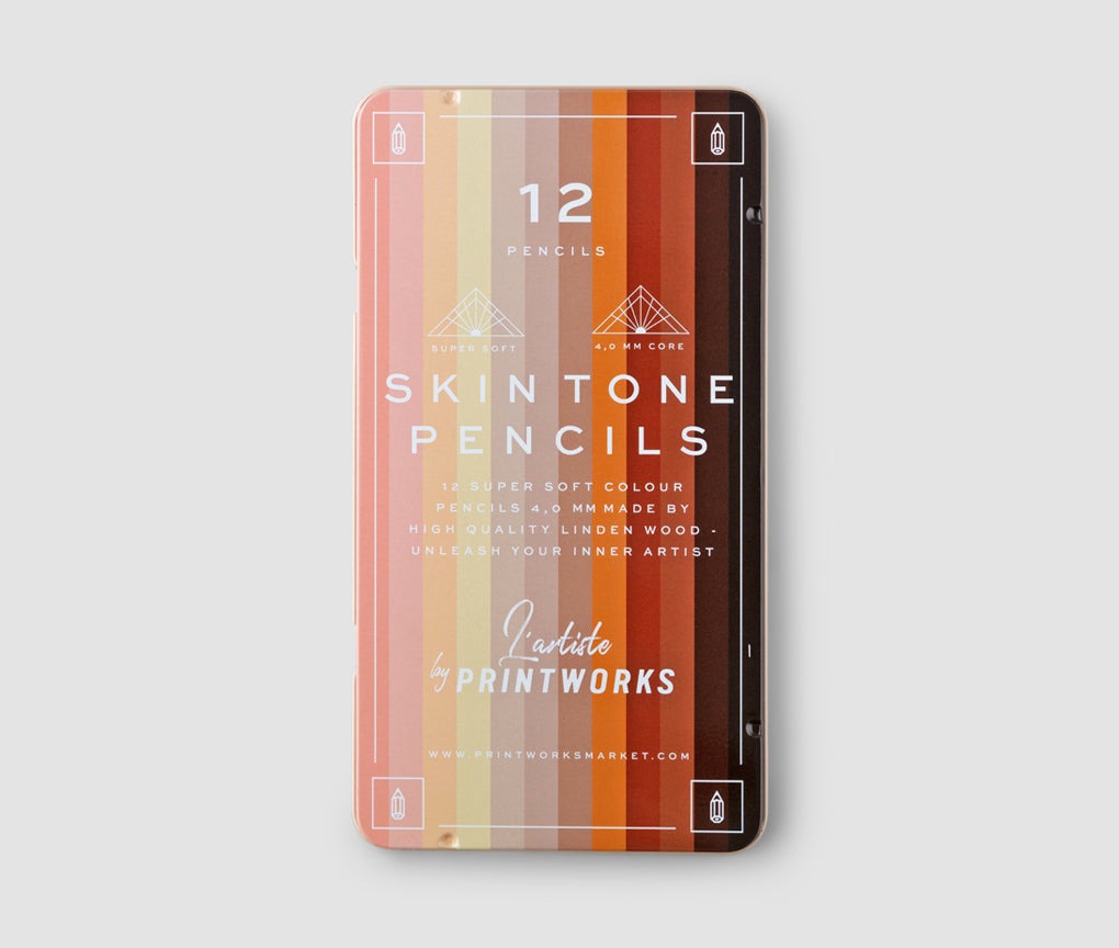 Skin Tone Colour Pencils - Set of 12