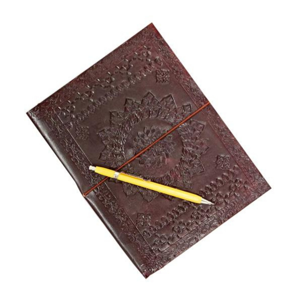 Handcrafted Leather Medium Embossed Journal