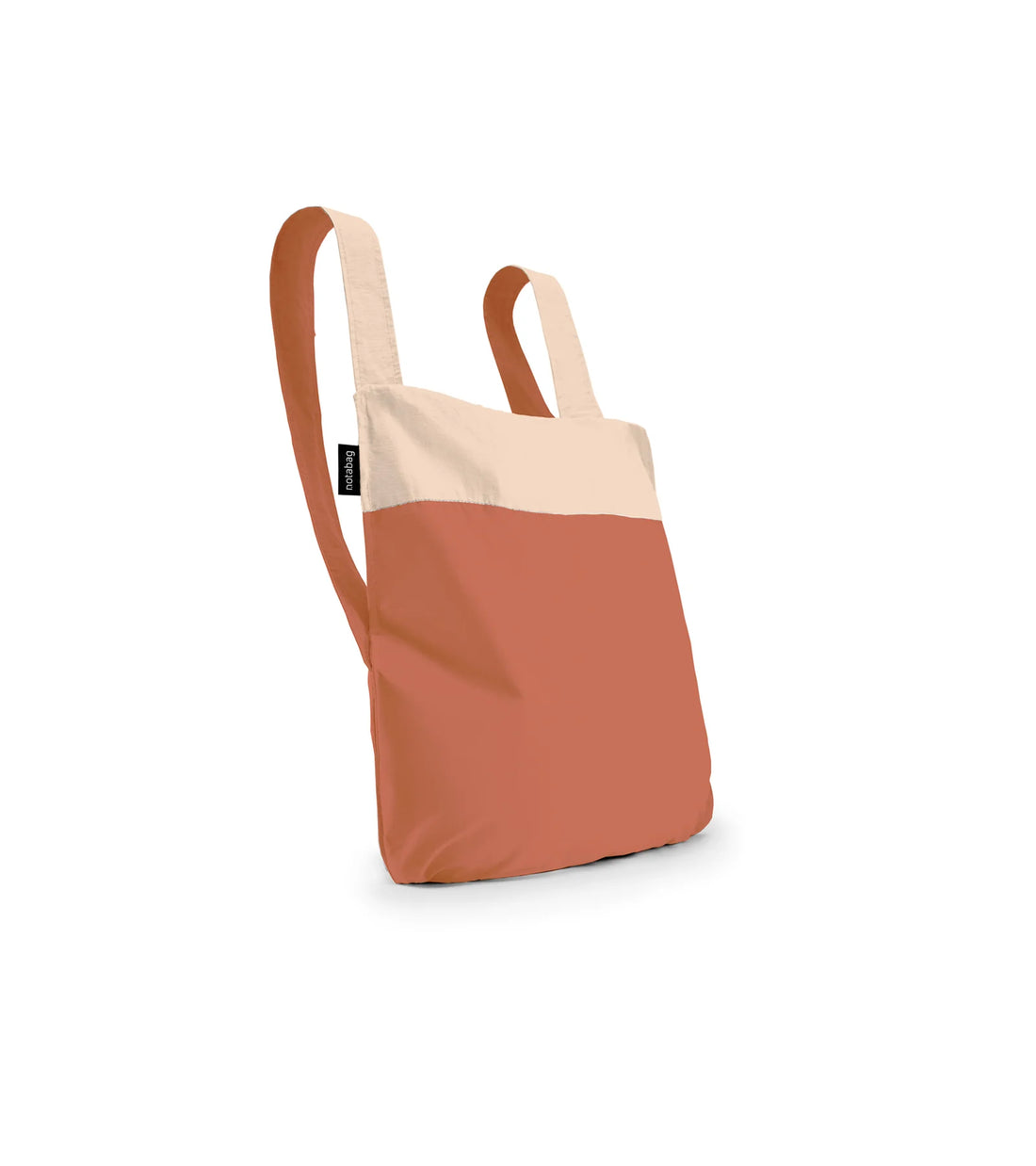 Sand and terracotta foldable bag & backpack