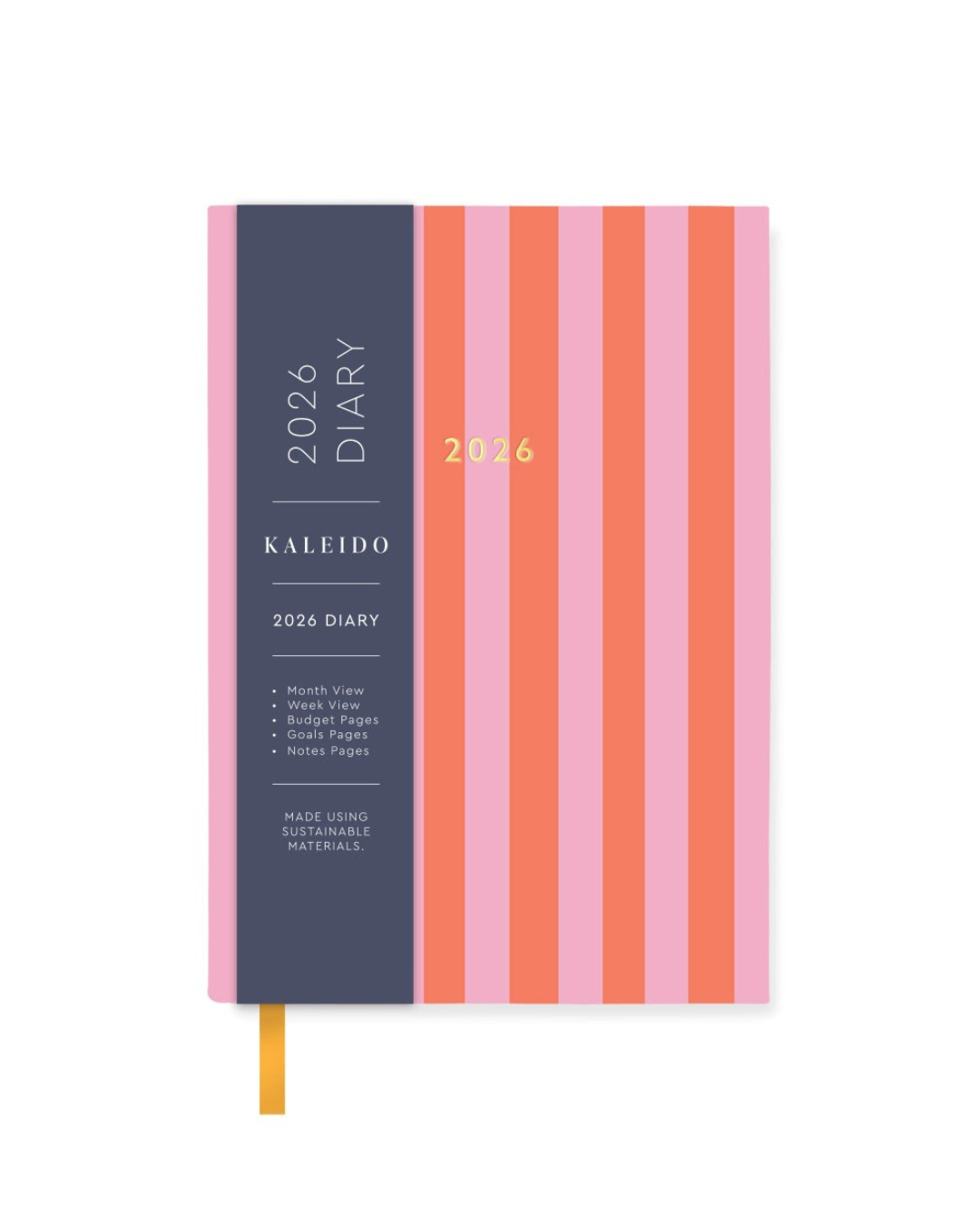 2026 Candy Stripe Diary with playful striped cover for appointments and notes