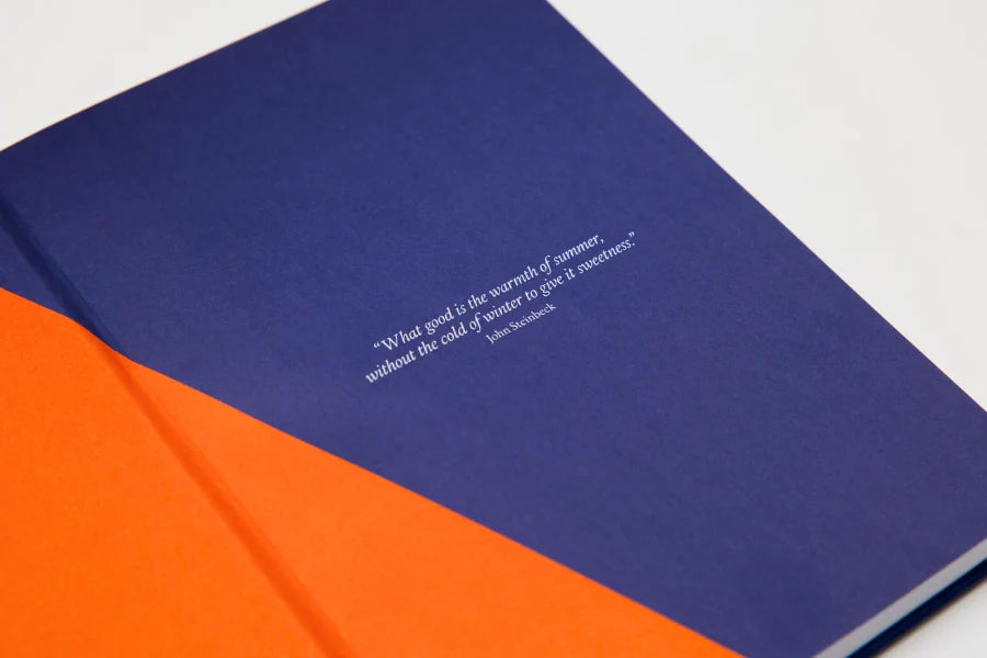 Lined Notebook A5 Contrast Navy & Orange