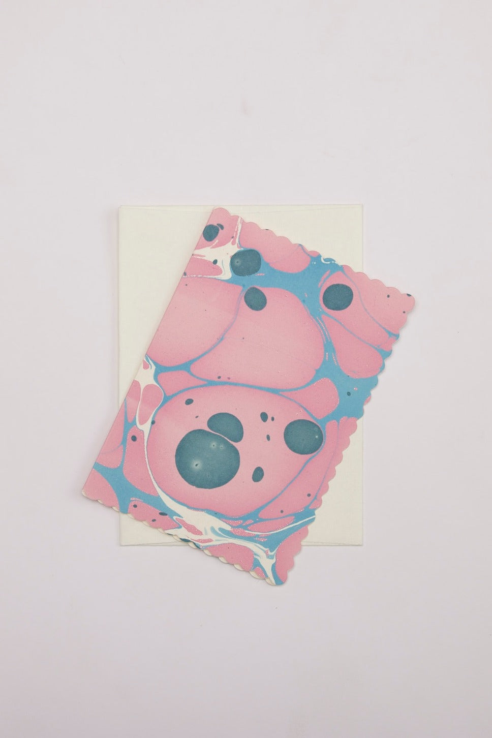 Malika Sunshine Pink & Blue - Handcrafted Notecard Set 6 Pack