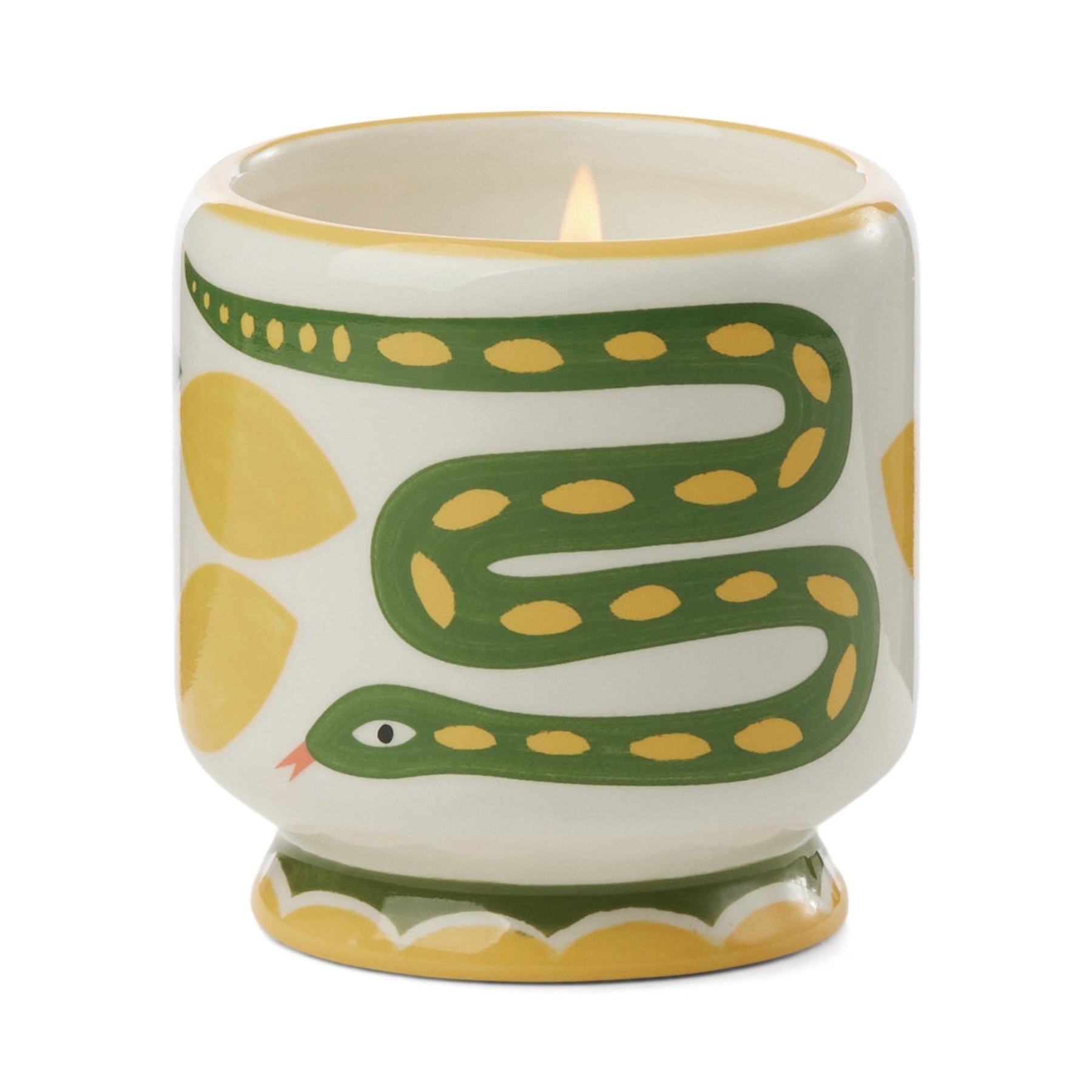 Snake Ceramic Soy Wax Candle - Wild Lemongrass