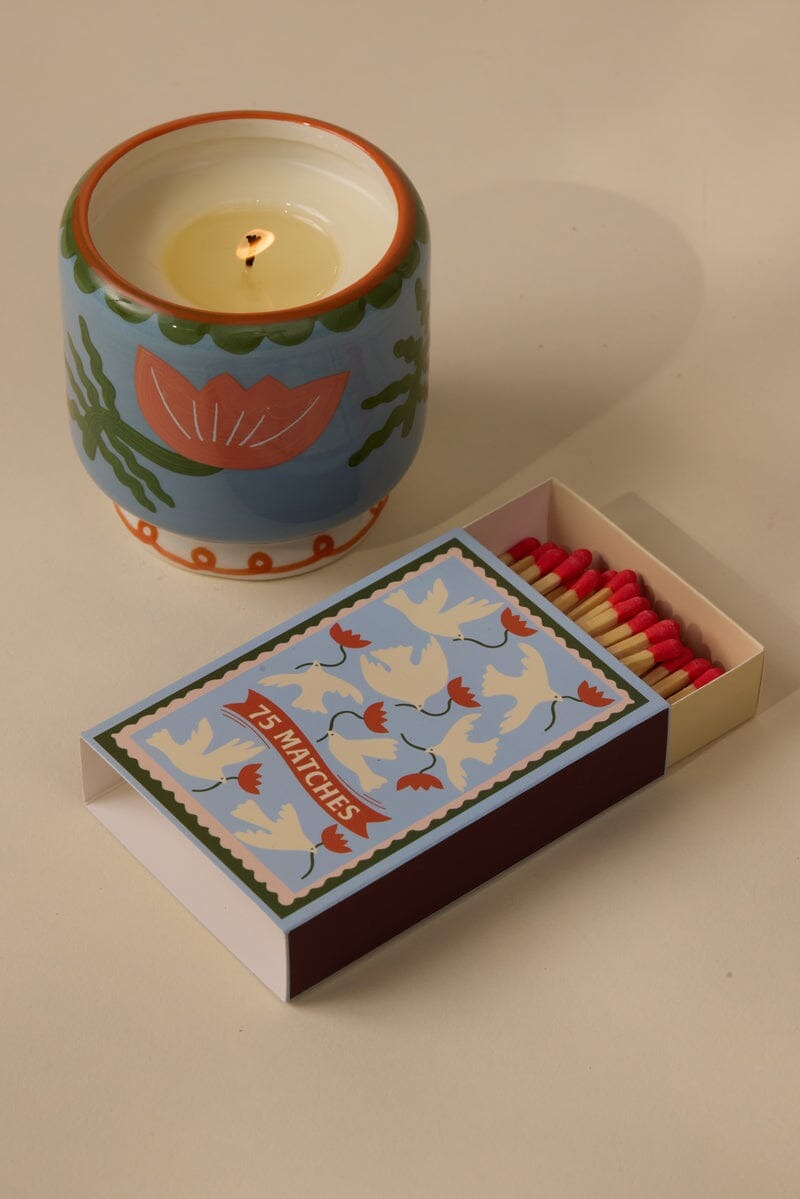 Flower Ceramic Soy Wax Candle - Cactus Flower