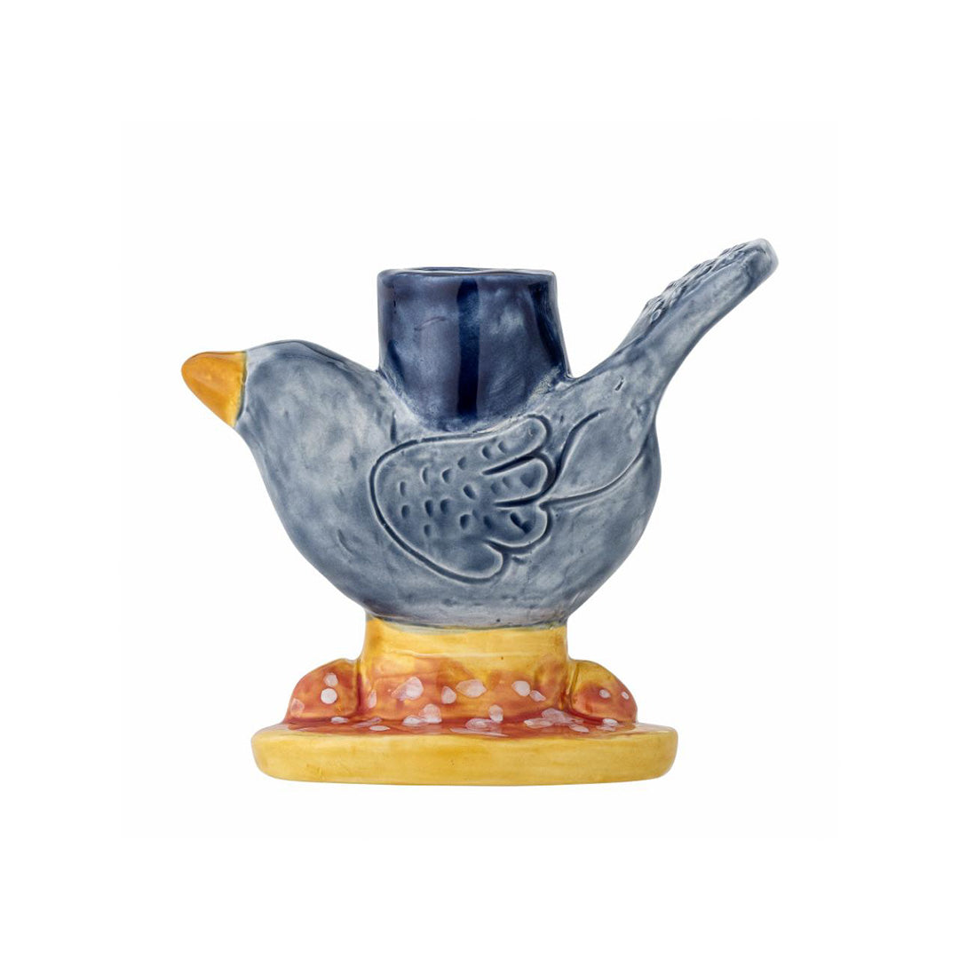 Ainsa Blue Candle Holder Stoneware