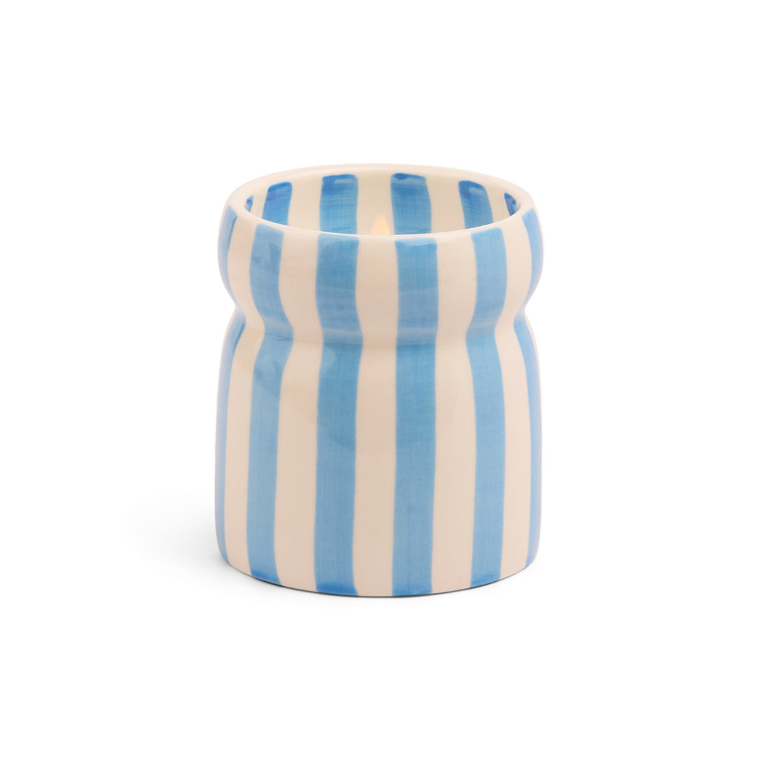 Cabana Blue Striopes Candle - Lost At Sea 6.5oz