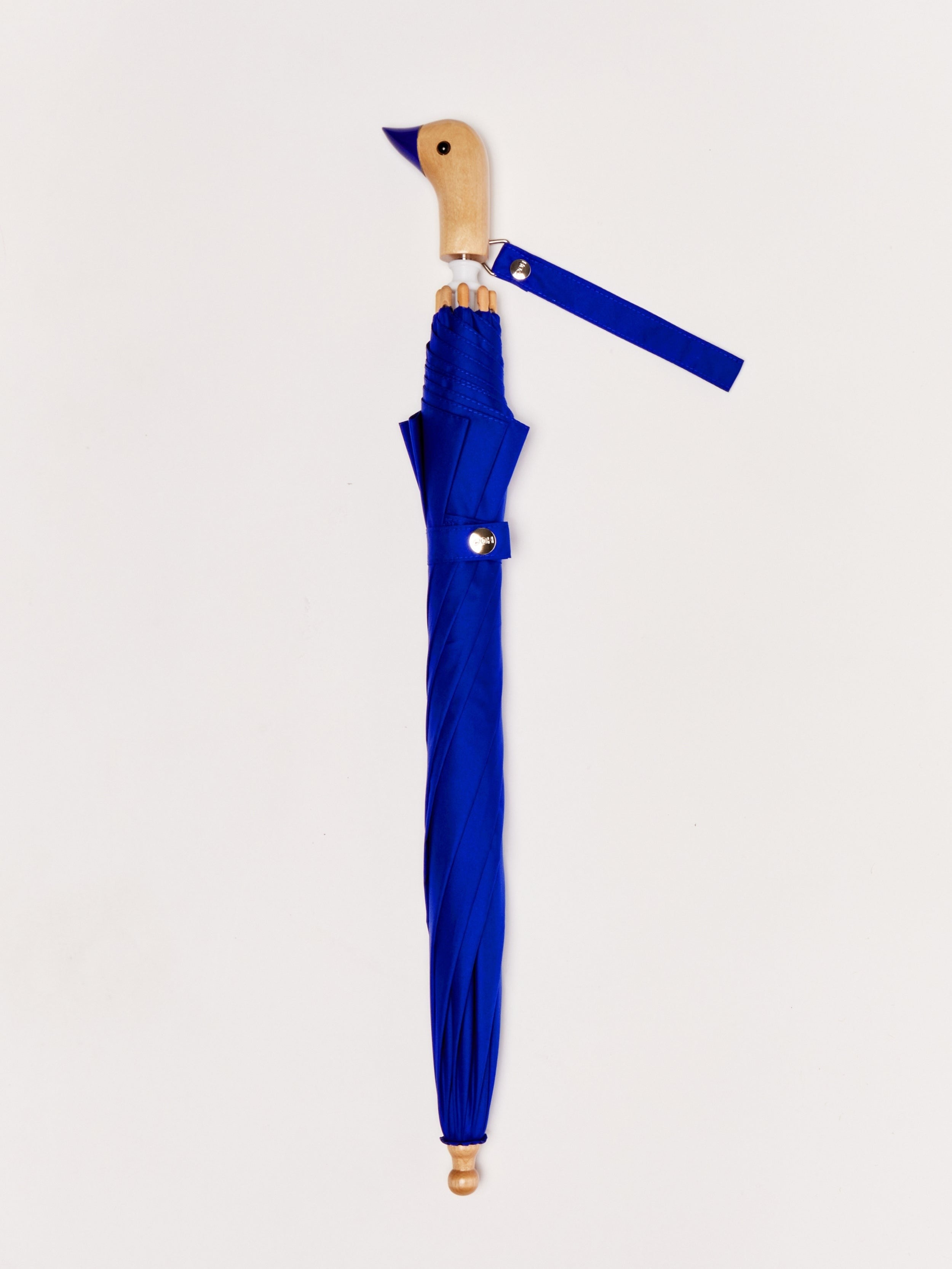 “Original Duckhead Duckling umbrella in blue with wooden handle