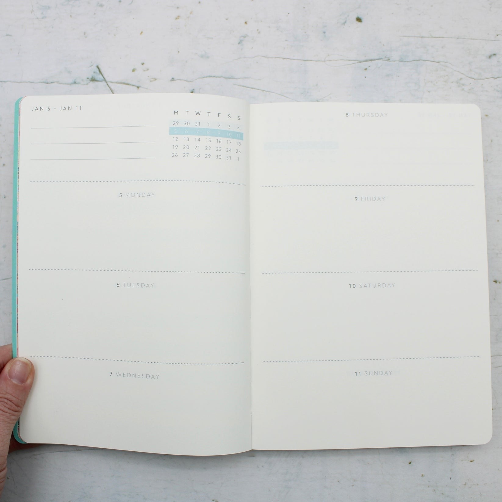 Neon Floral Orate Garden A6 Small Diary