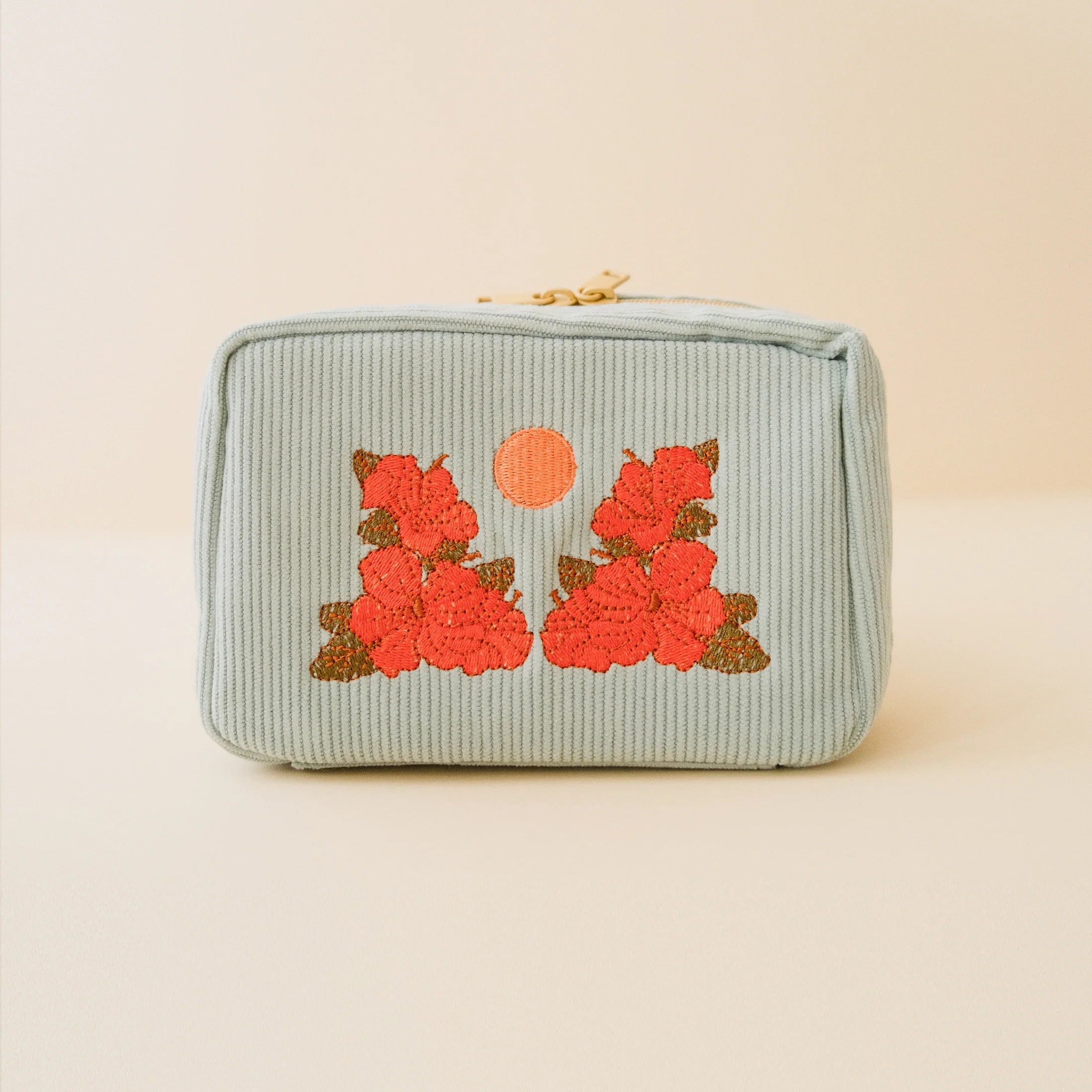 Make UP Bag Corduroy Sky Blue
