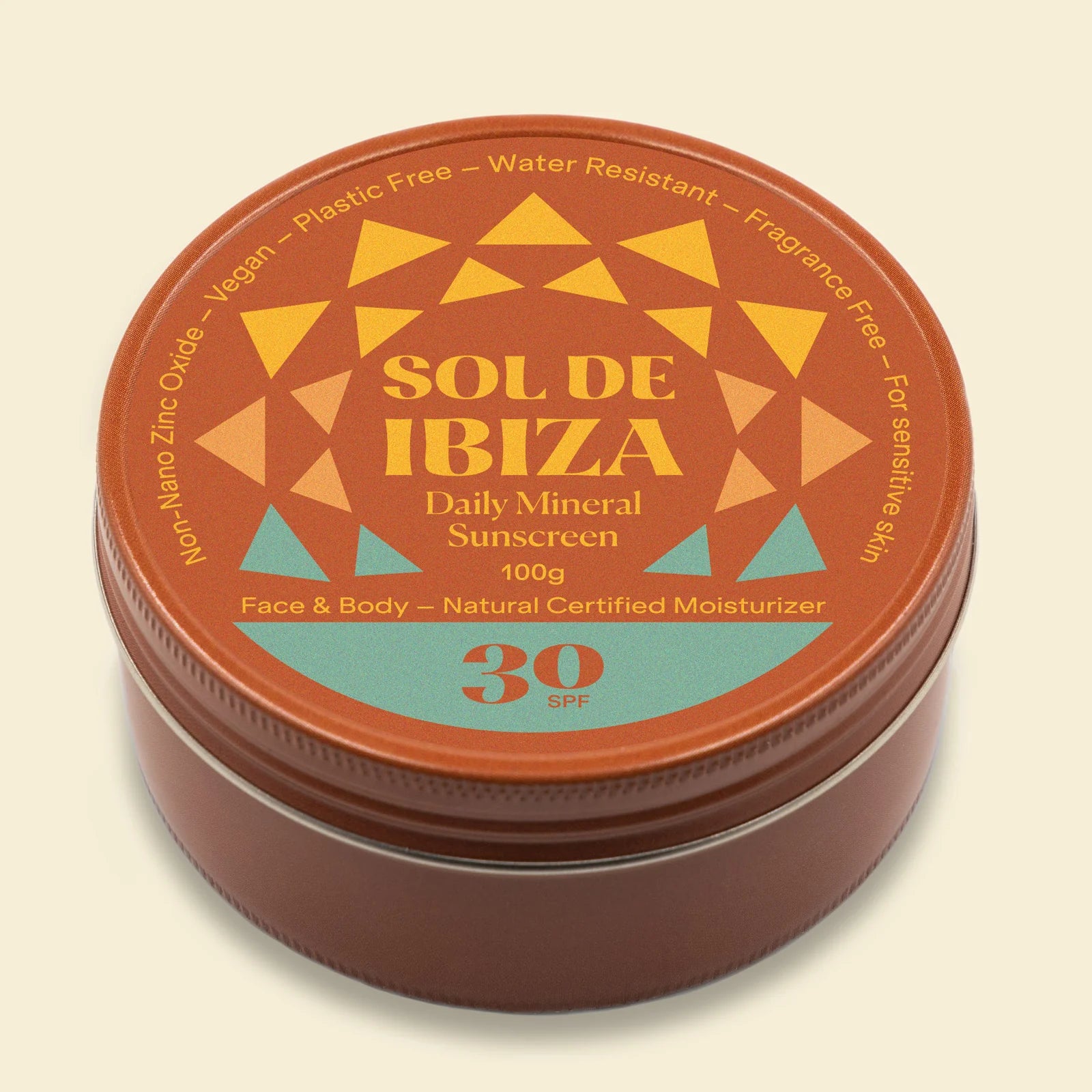 Daily Mineral Sunscreen SPF30 in 100% plastic-free reusable tin – natural vegan sun protection
