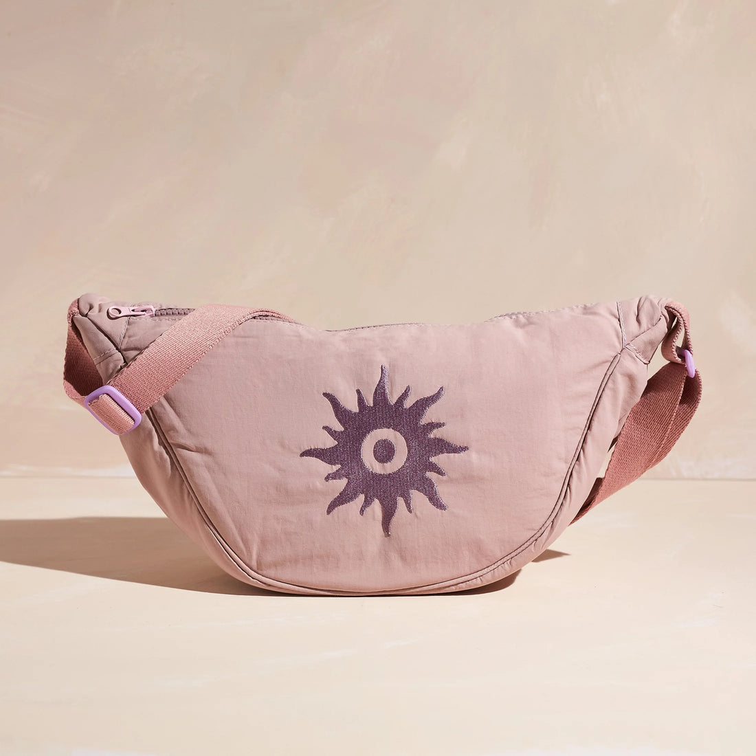 Nylon Sling Bag Lilac