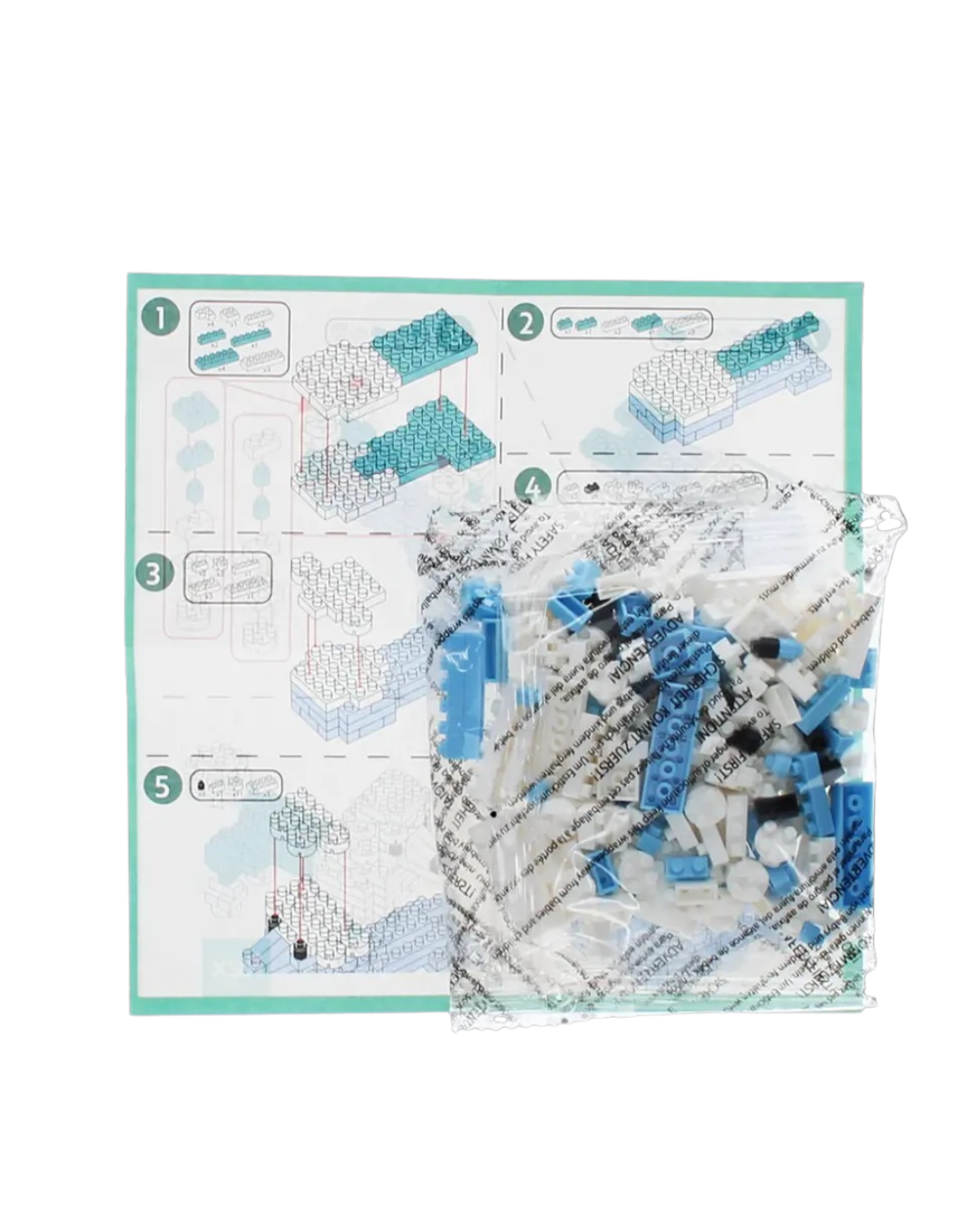 Step-by-step instructions brick building kit for children aged 3+