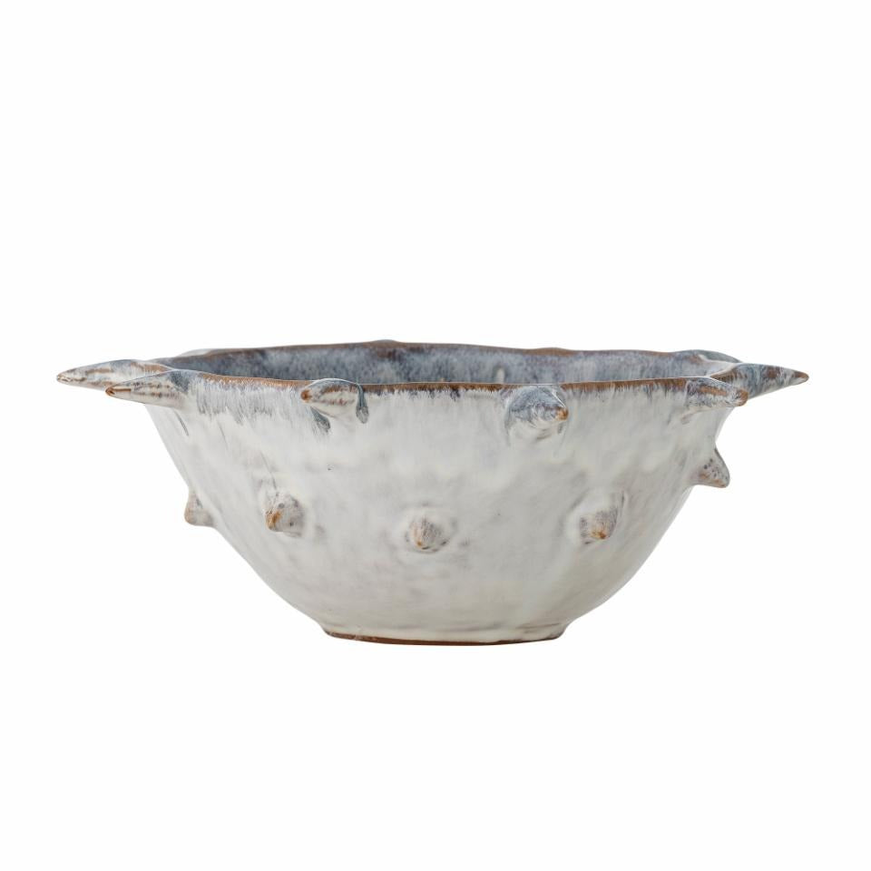 Edie Bowl – sculptural stoneware bowl with organic wavy edge, D22.5 × H8.5 cm