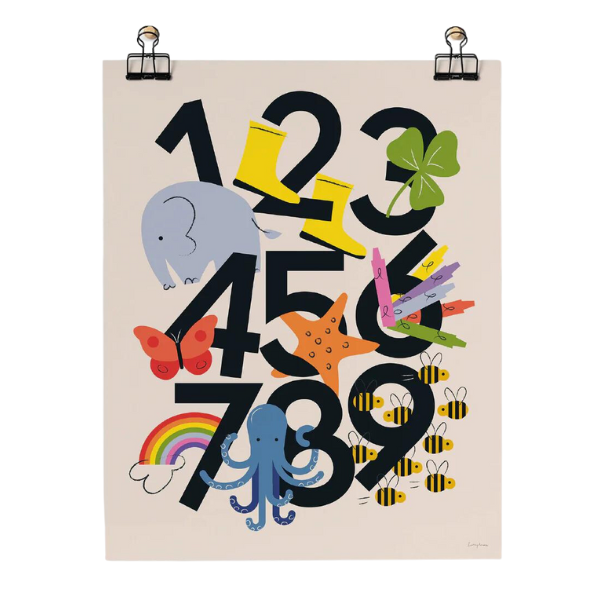 Favourite Things Numbers Unframed Print