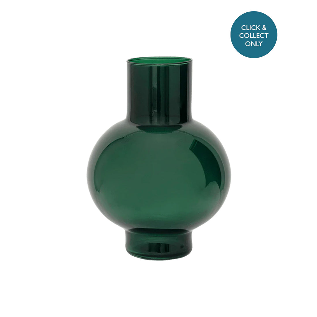 Tummy Duck Green Glass Vase