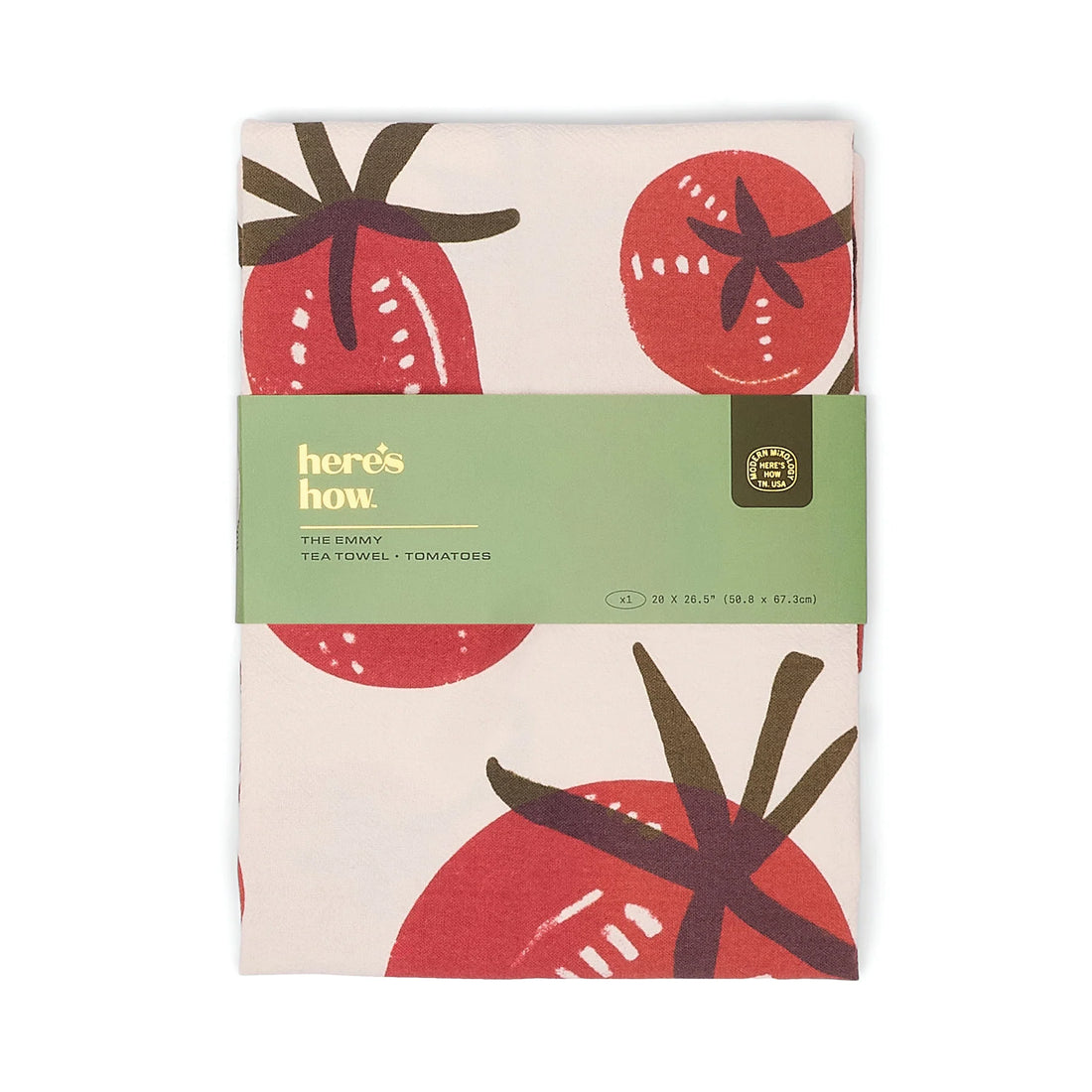Tea towel with tomato design and &