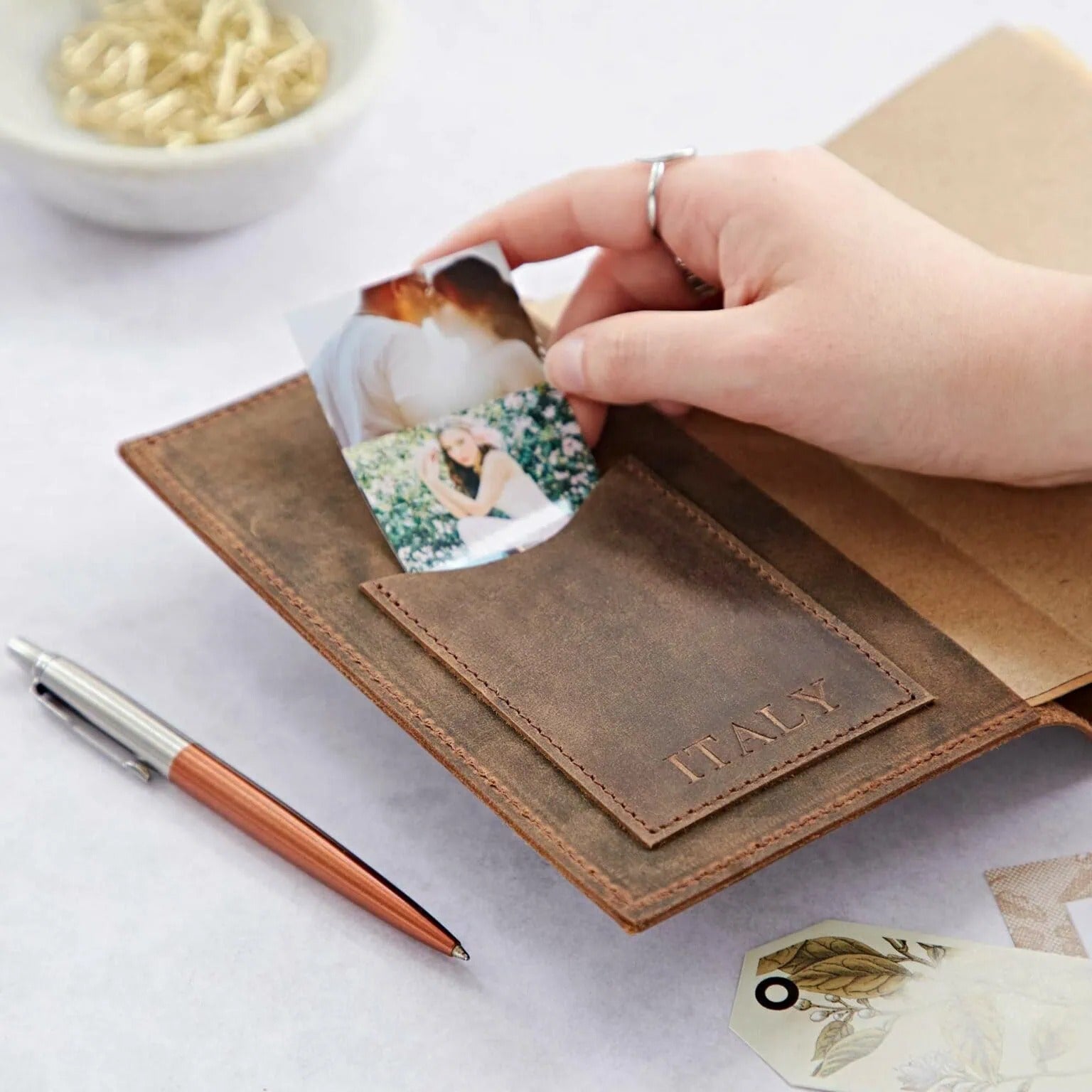 Compass Buffalo Leather Journal