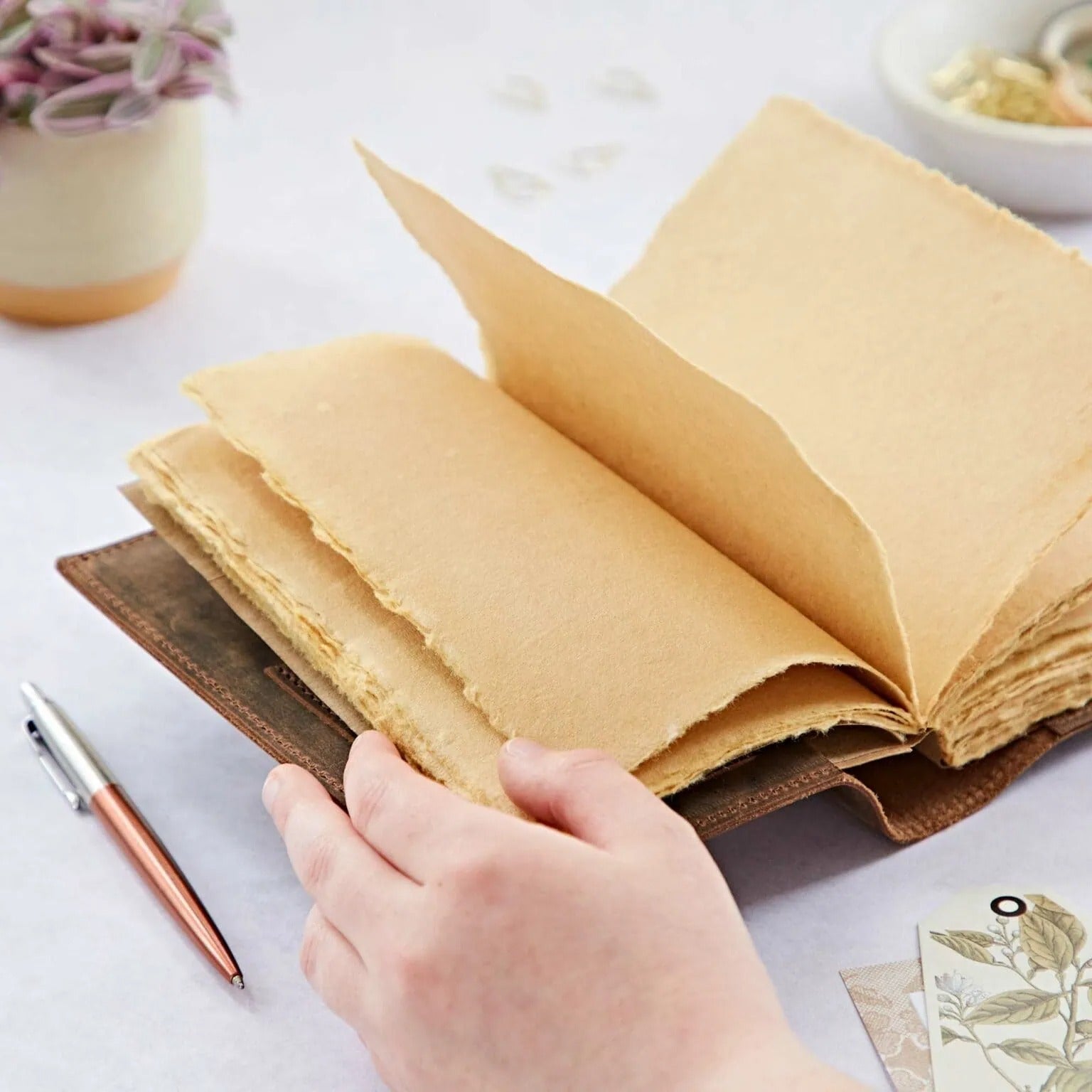 Compass Buffalo Leather Journal