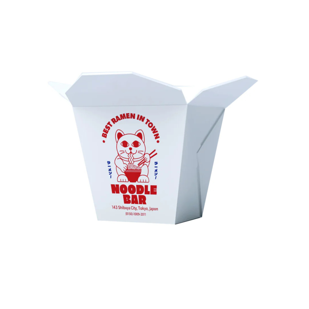 White Vase Ramen Plant Pot against a white background