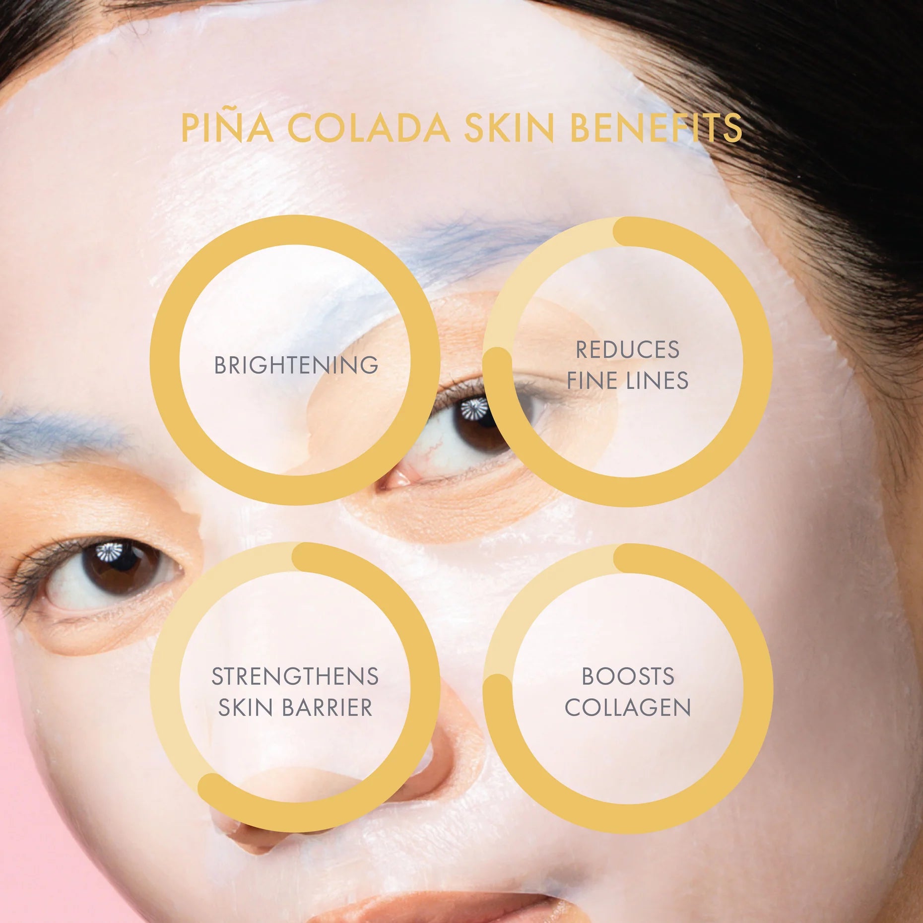 Piña Colada Revitalizing Biocellulose Mocktail Face Mask