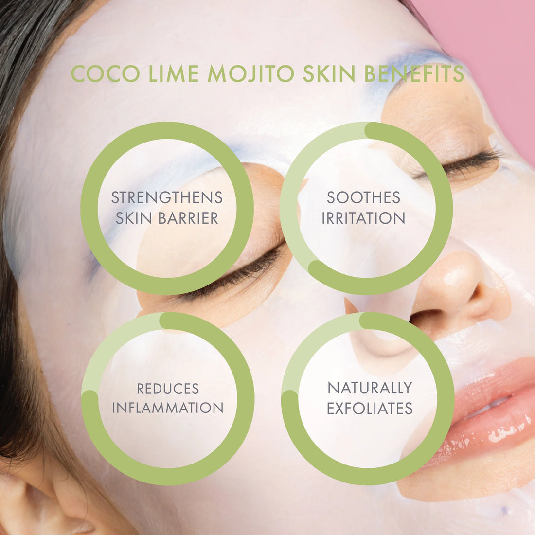 Coco Lime Mojito Clarifying Biocellulose Mocktail Face Mask
