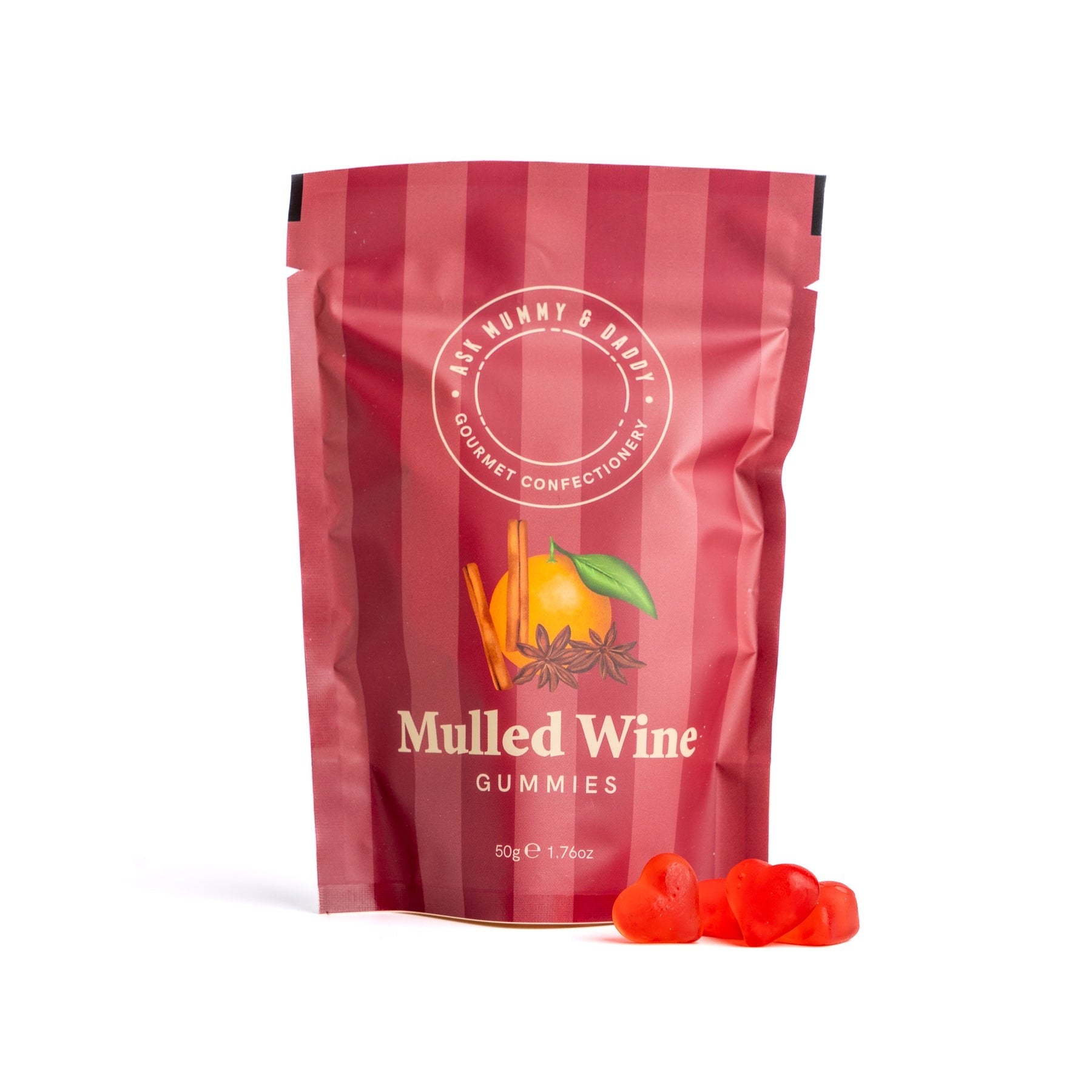 Mulled Wine festive candy treat with cinnamon, cloves, and citrus flavor – dairy-free, gluten-free, and palm oil-free