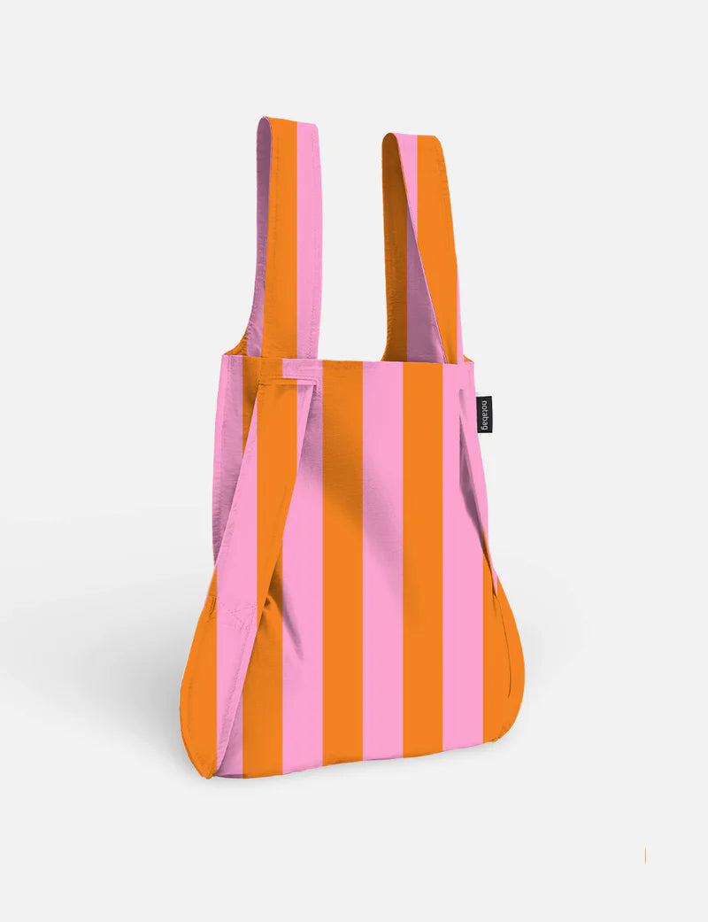 Orange & Pink Stripes Bag & Backpack
