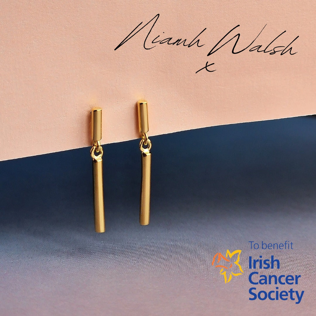 Ireland Bar Drop Stud Earrings