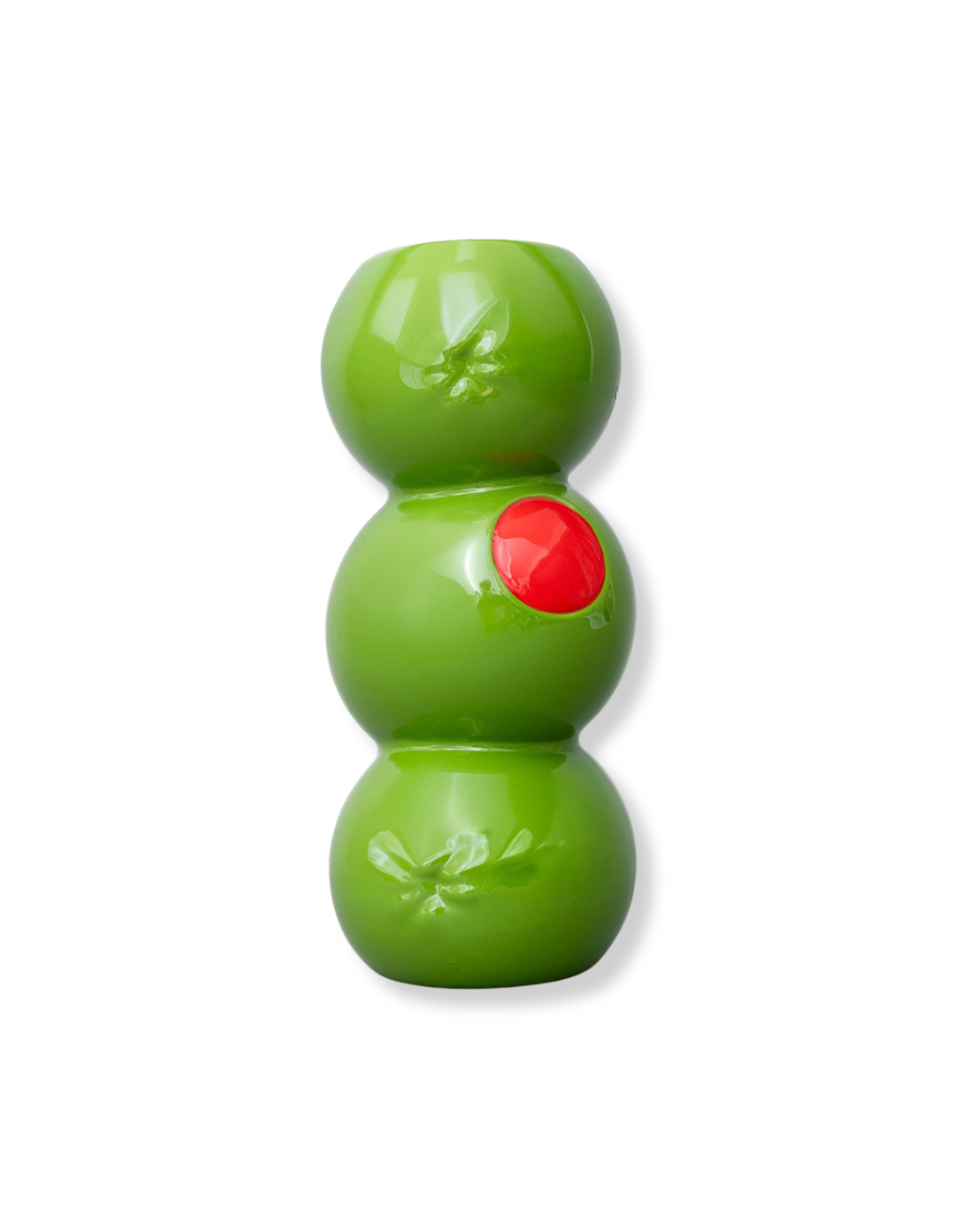 Olive Twist Ceramic Vase with sculpted olive design