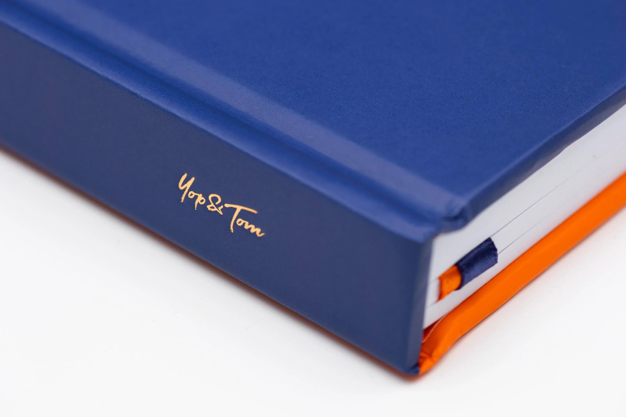 Lined Notebook A5 Contrast Navy & Orange
