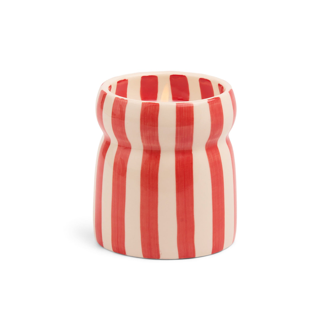 Cabana Red Stripes Candle - Hibiscus Bay