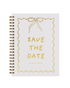 Save the Date Wedding Planner hardcover with pastel design, gold foiling, A5 size, perfect for wedding planning and organization.