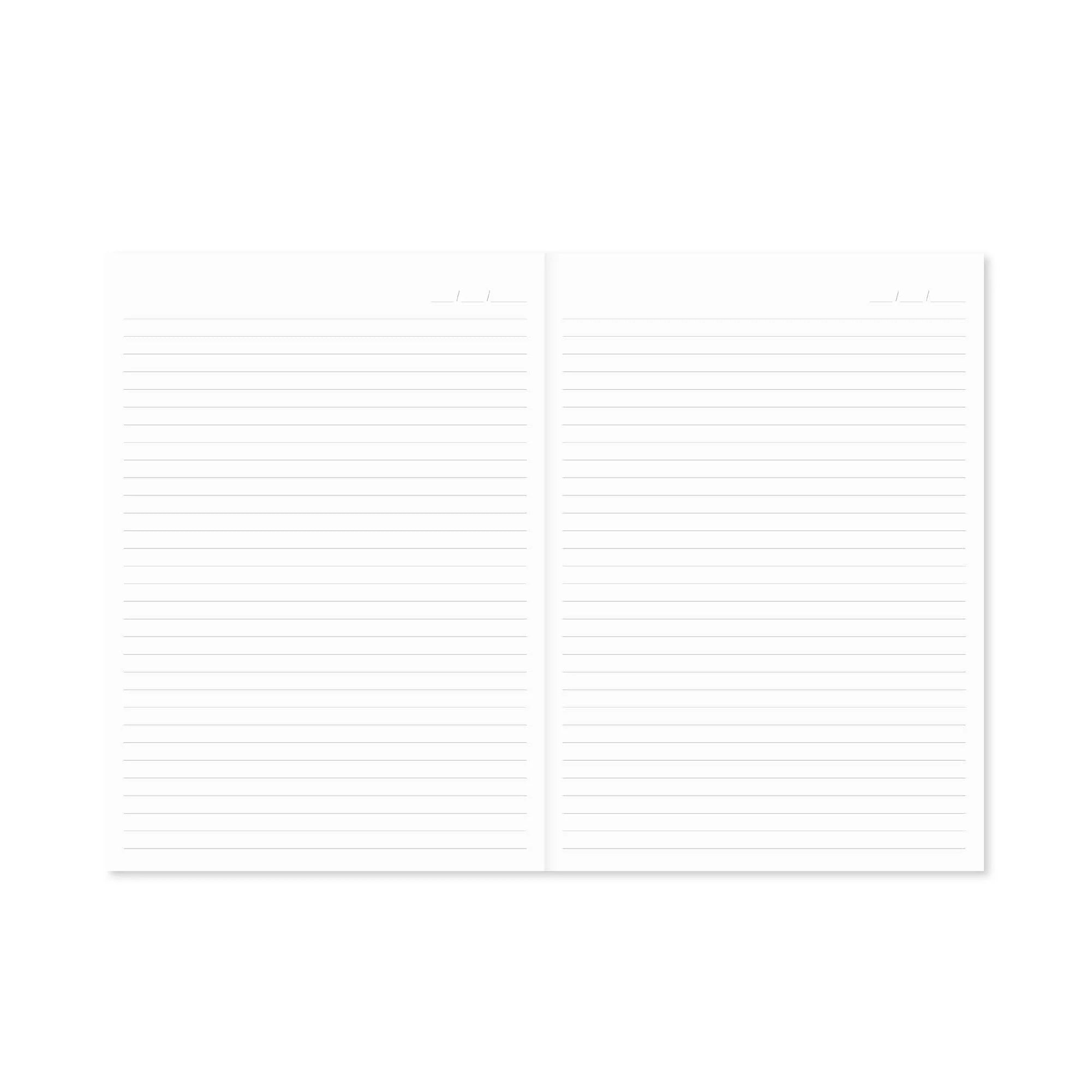 Sorrento notebook inner pages showing ruled lines on 100 GSM off-white FSC-certified paper