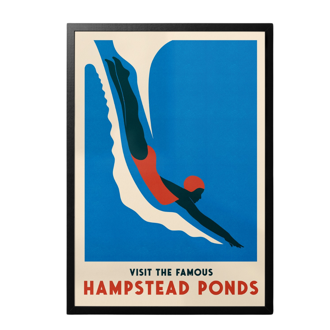 Swim Dive Unframed Print