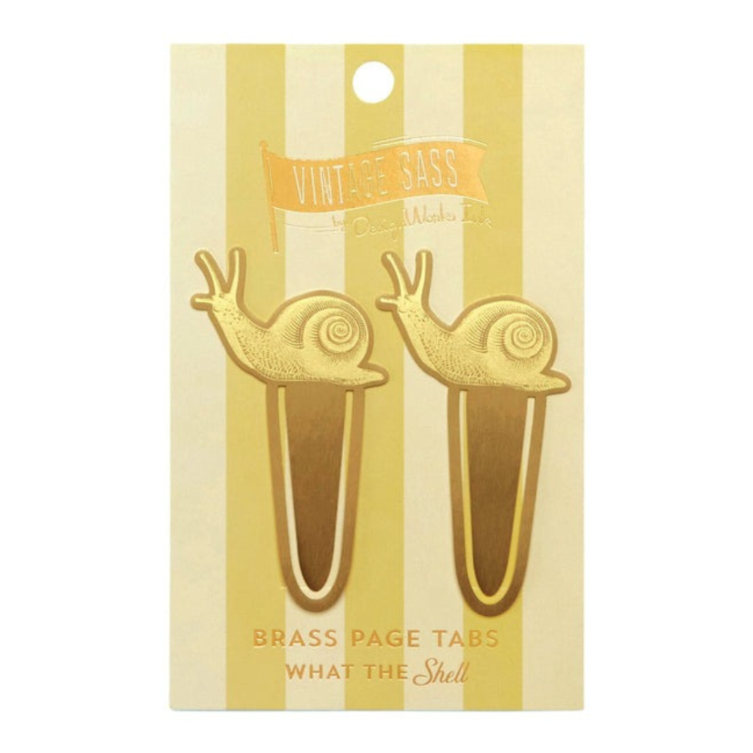 Vintage Sass Brass Page Tabs - What The Shell
