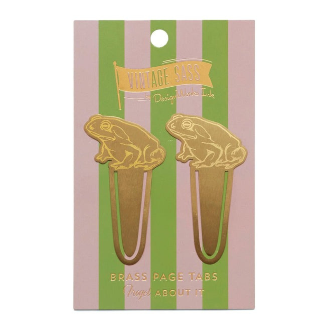 Vintage Sass Brass Page Tabs - Froget About It