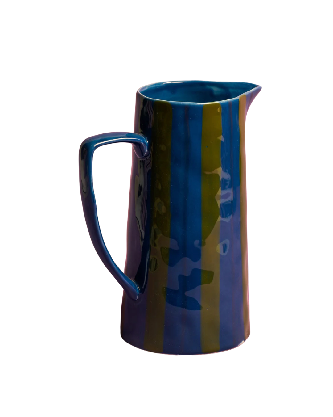 Hand-Painted Ceramic Striped Jugs