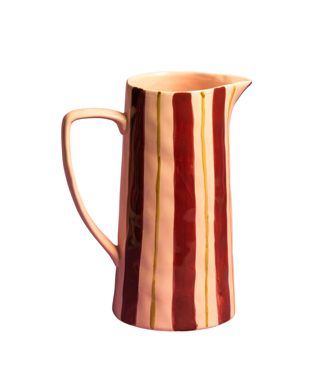 Hand-Painted Ceramic Striped Jugs