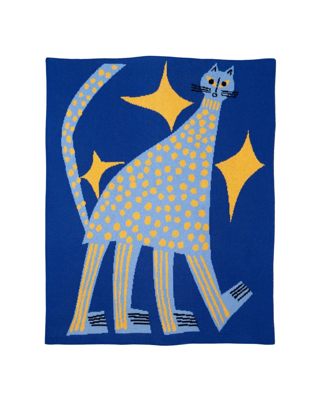 Starry Night Mini Blanket 30x40 inches, designed by Marcello Velho, made from 50% cotton and 50% recycled polyester, soft, durable, eco-friendly, made in USA, perfect for babies