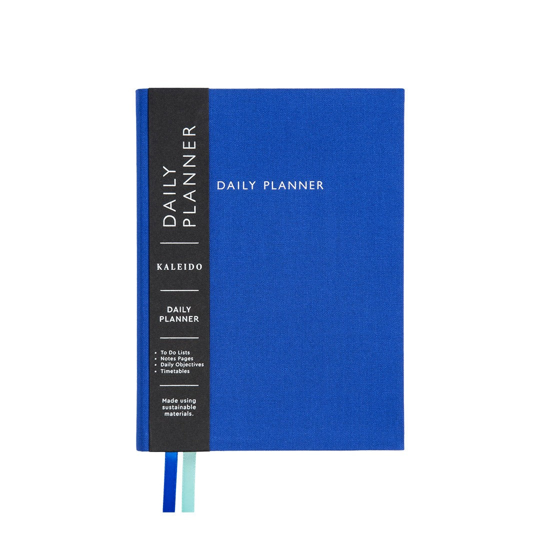 Fabric Daily Planner B6 in Ultramarine – front cover view