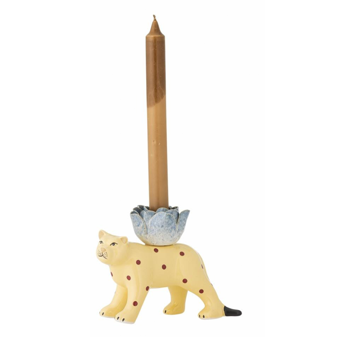 Rory Yellow Red Spot Candle Holder