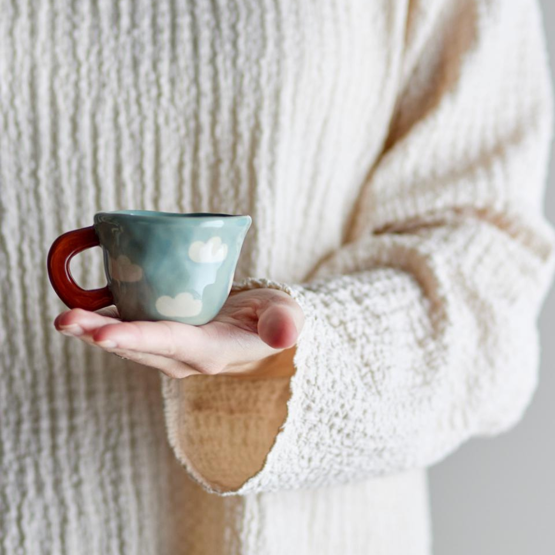 Mini Cup Blue Clouds