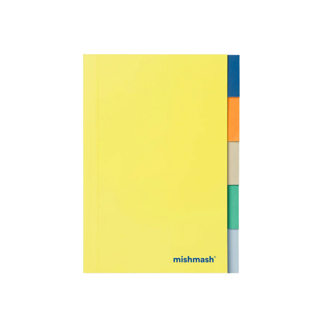 Tabbed Lined yellow Notebook A5