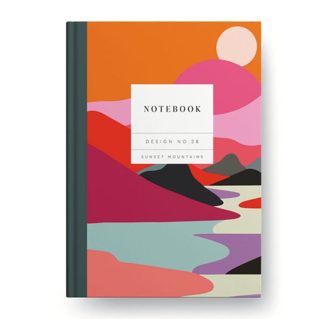 Sunset Mountains Hardback Notebook A5