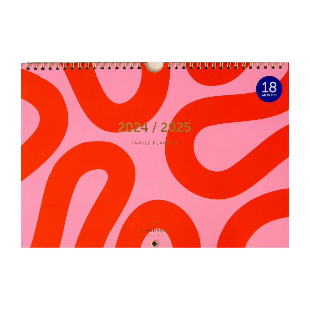 Flow Pink 18 Months Family Planner 2024/205