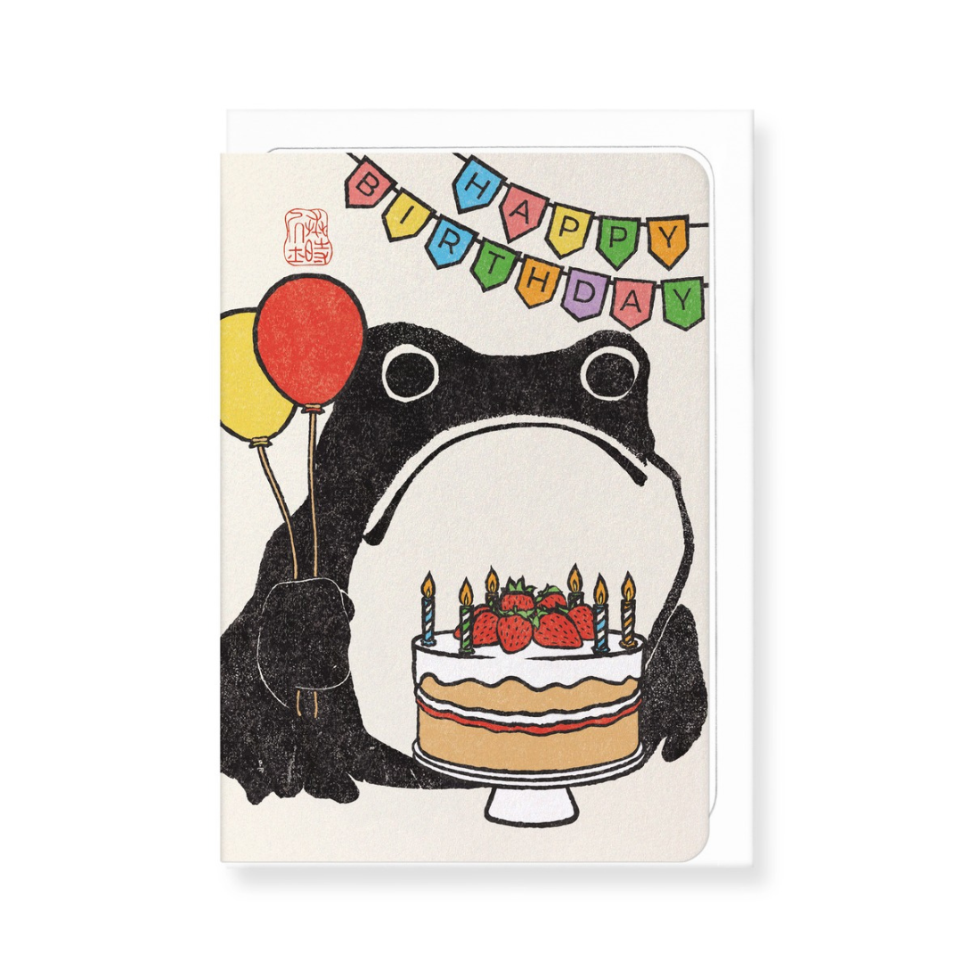 Frog & Birthday Cake Card