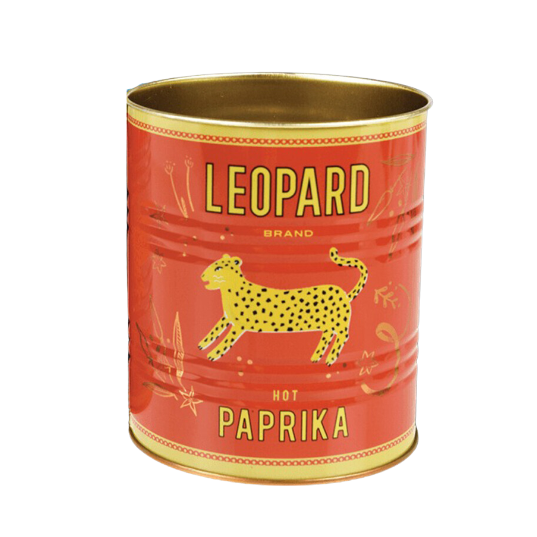 Paprika Leopard Storage Tin