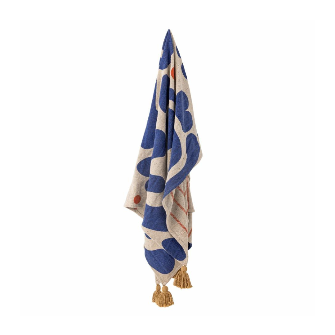 Eviaya Blue Throw Recycled Cotton
