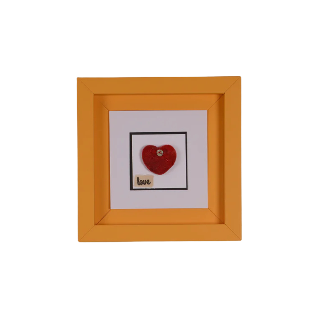 Orange Customizable Small Frame Kit displaying a framed artwork, perfect for photos or custom pictures.